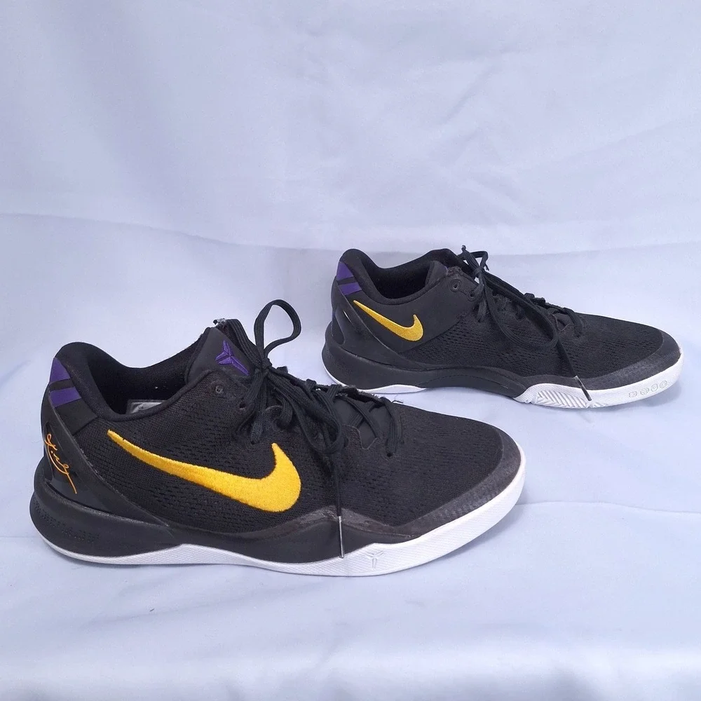 Nike Kobe 8 Protro Lakers Away Black Gold FN0266-002‎ Youth 7Y Women 8.5 EUR 40
